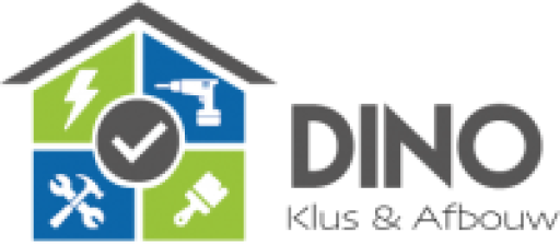 Het logo van Dino Klus en Afbouwbedrijf, uw aannemer voor in Almere